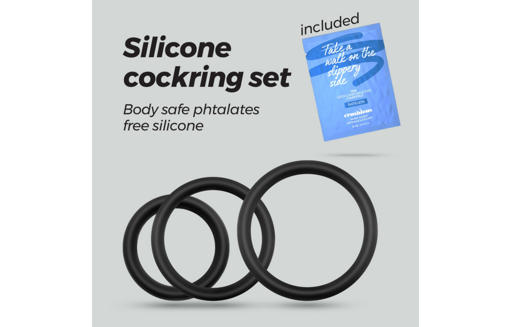 Bandoleros - Silicone Cockring Set - Black
