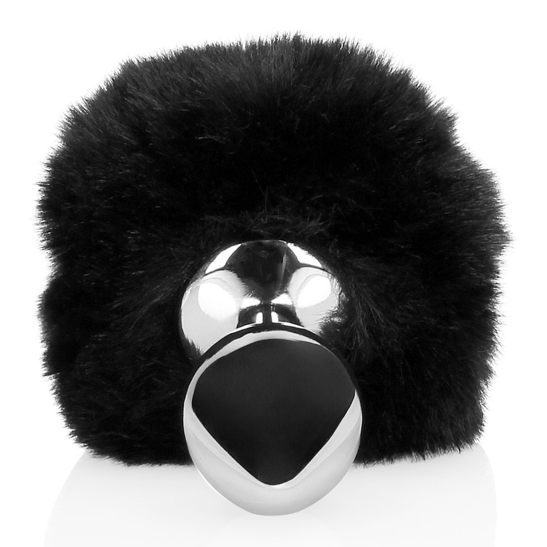 Konijnenstaart met metalen buttplug 9,3 cm – LED & Comfort