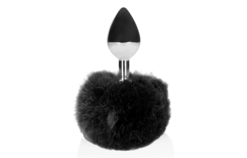 Konijnenstaart met metalen buttplug 9,3 cm – LED & Comfort