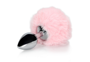 Rabbit tail with metal butt plug 9.3 cm – Playful & Illuminated