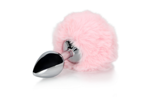 Rabbit tail with metal butt plug 9.3 cm – Playful & Illuminated