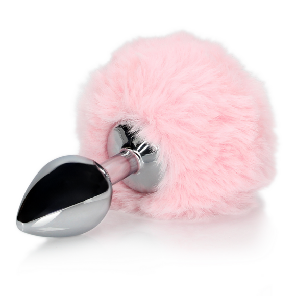 Rabbit tail with metal butt plug 9.3 cm – Playful & Illuminated