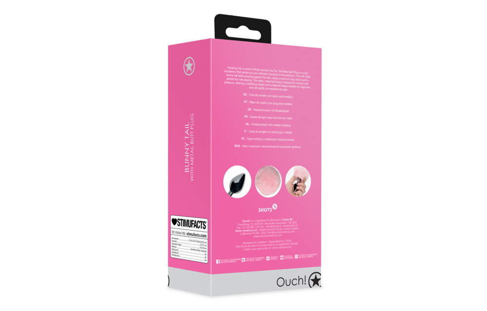 Konijnenstaart met metalen buttplug 9,3 cm – Speels & Verlicht