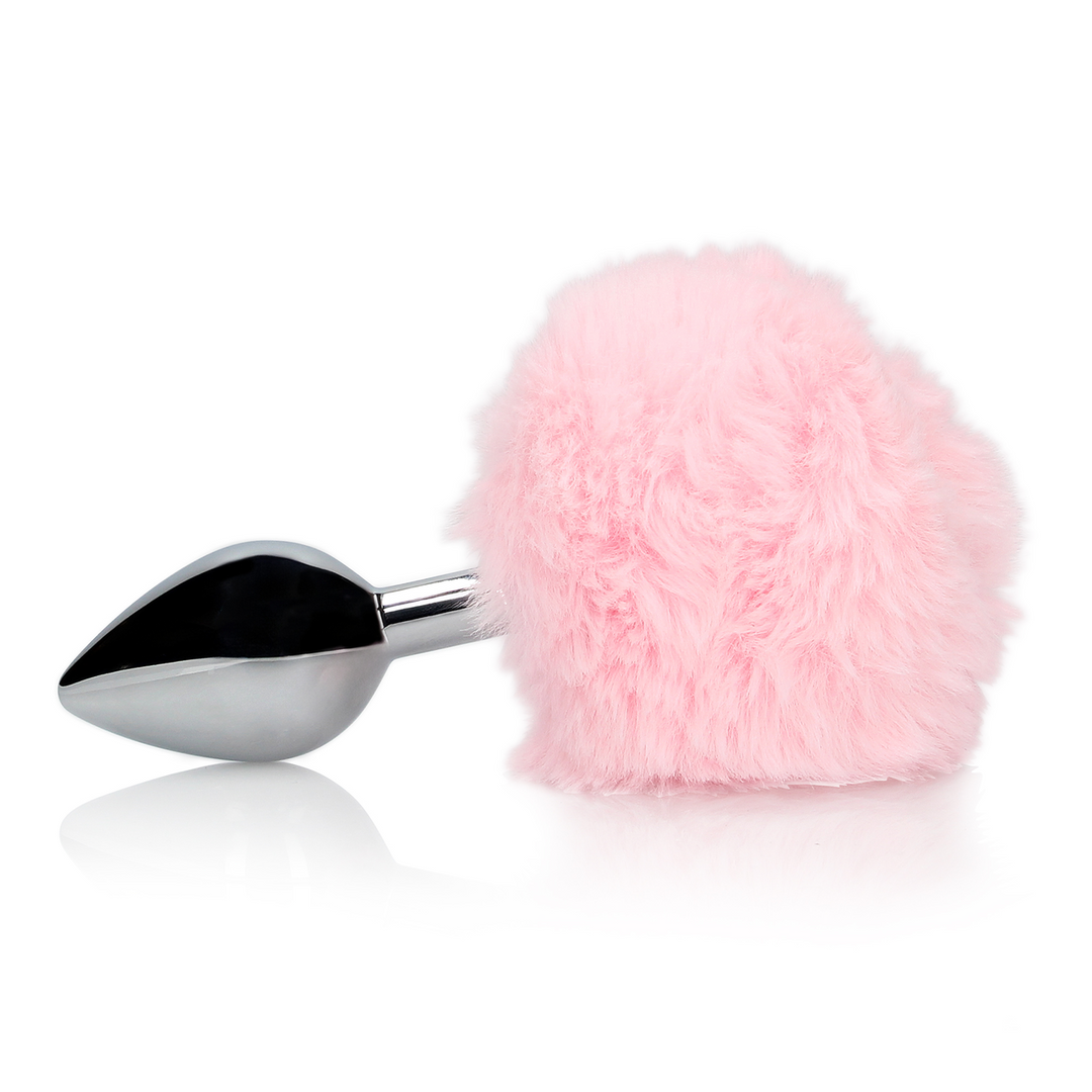 Rabbit tail with metal butt plug 9.3 cm – Playful & Illuminated