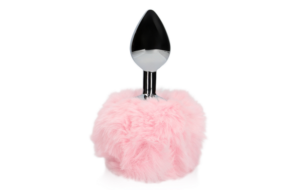 Rabbit tail with metal butt plug 9.3 cm – Playful & Illuminated