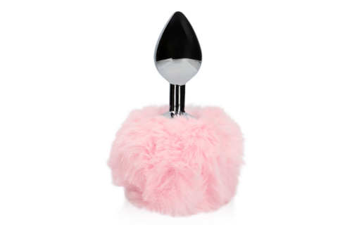 Rabbit tail with metal butt plug 9.3 cm – Playful & Illuminated