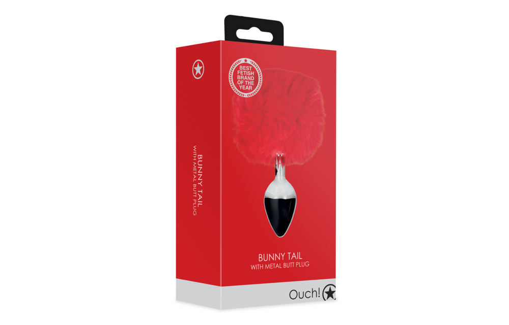 Konijnenstaart met metalen buttplug 9,3 cm – LED plezier