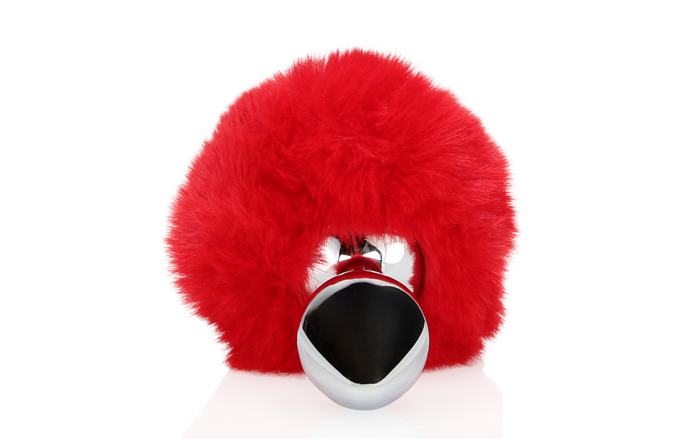 Konijnenstaart met metalen buttplug 9,3 cm – LED plezier