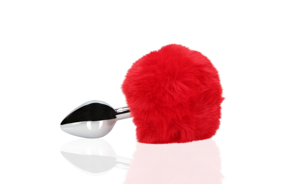 Rabbit tail with metal butt plug 9.3 cm – LED fun