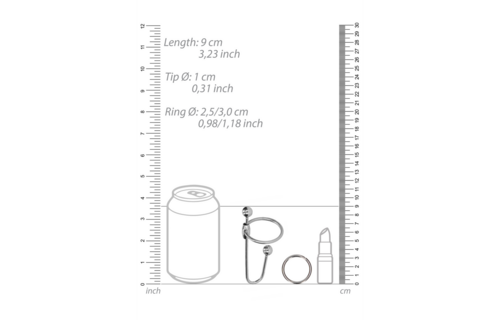 Stainless Steel Penis Plug with Ball - 0.4 / 10 mm