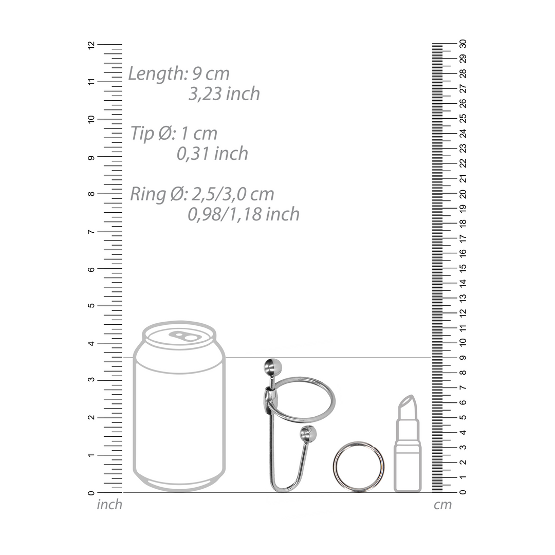 Stainless Steel Ribbed Penis Plug for Intense Pleasure - 10mm