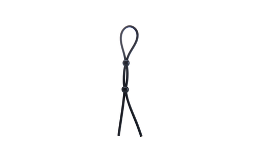 Double Booster adjustable black silicone cock ring
