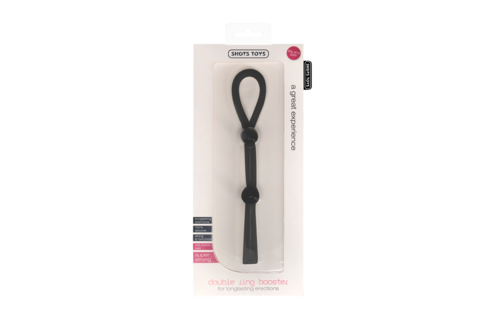 Double Ring Booster - Adjustable Erection Enhancer Black