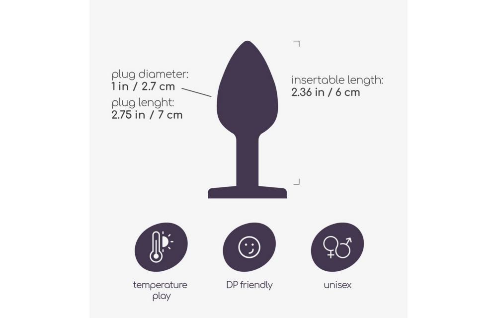 Bijou Anal Jewellery Plug 6 cm - Elegant & Transparent