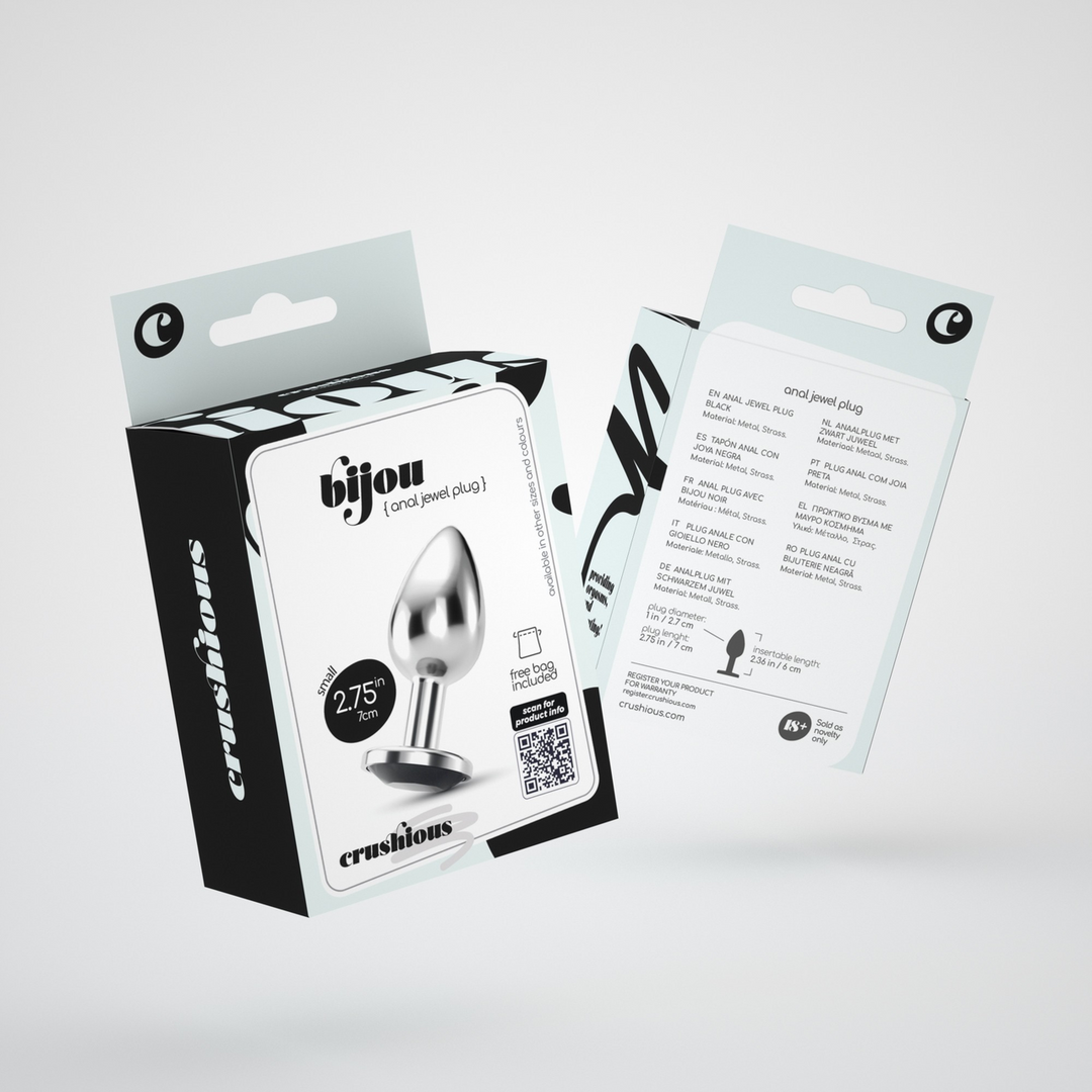 Bijou - Anale Sieraad Plug - Klein - Zwart