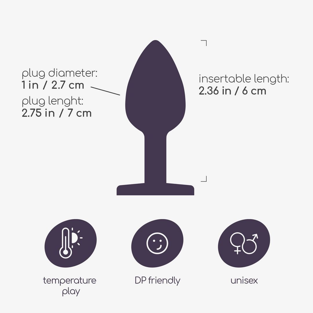 Bijou Anal Jewellery Plug 6 cm Black – Stylish & Luxurious