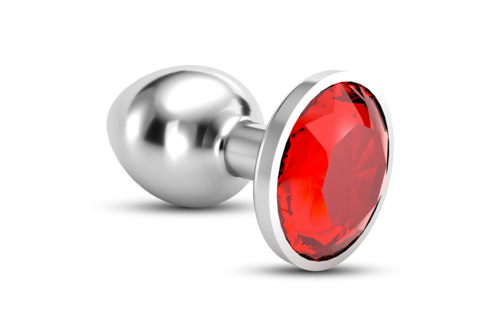 Bijou Red Anal Jewellery Plug 6 cm - Luxurious & Comfortable