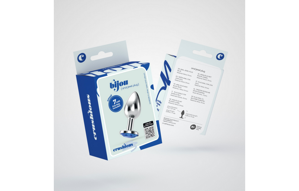 Bijou Anale Sieradenplug 6 cm Blauw – Luxe & Sensatie