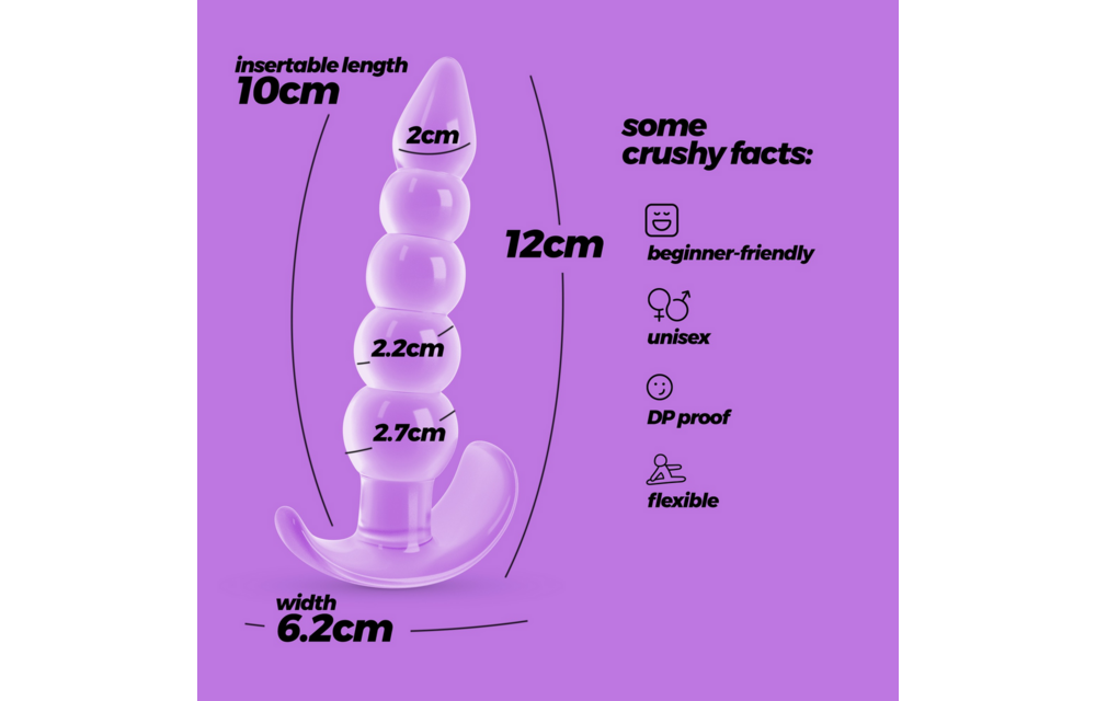 Draco Anal Plug Lilac 9 cm - Comfortable & Flexible TPE