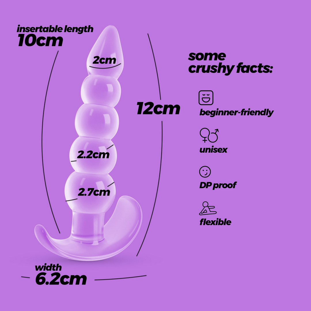 Draco Analplug Lila 9 cm – Bequem & flexibel TPE