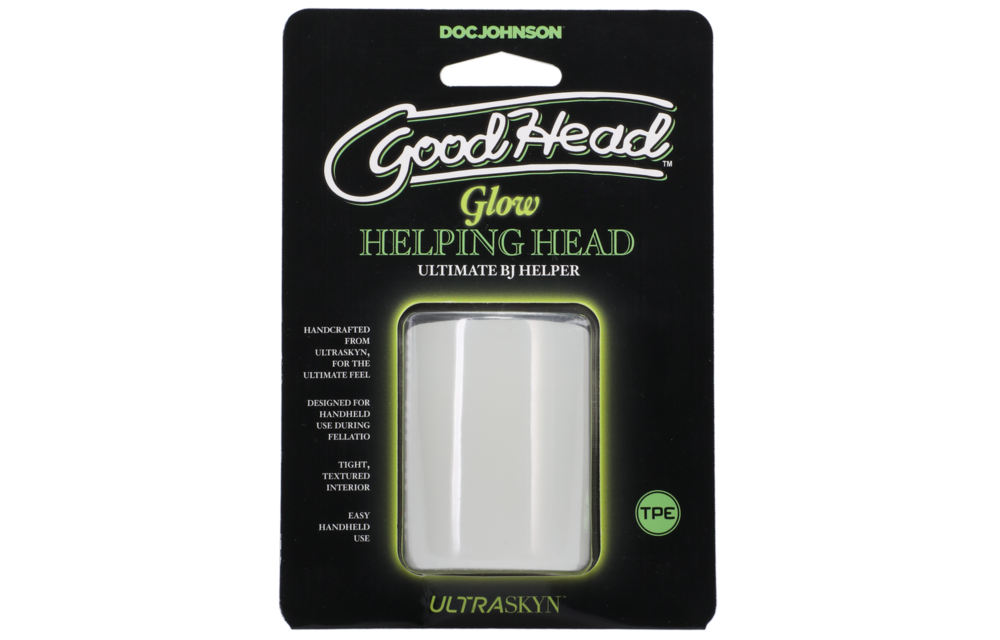 Glow Helping Head Masturbatorsleeve - Ultraskyn Glow Groen