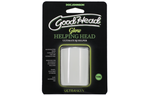 Glow Helping Head Masturbatorsleeve - Ultraskyn Glow Groen