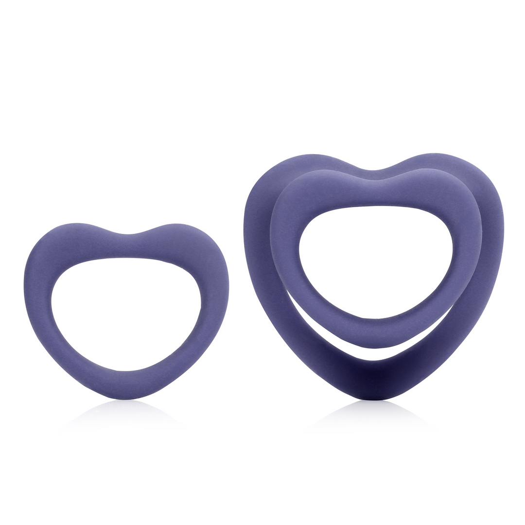 Heart Cockring Set Violet Storm - Comfort & Intensity