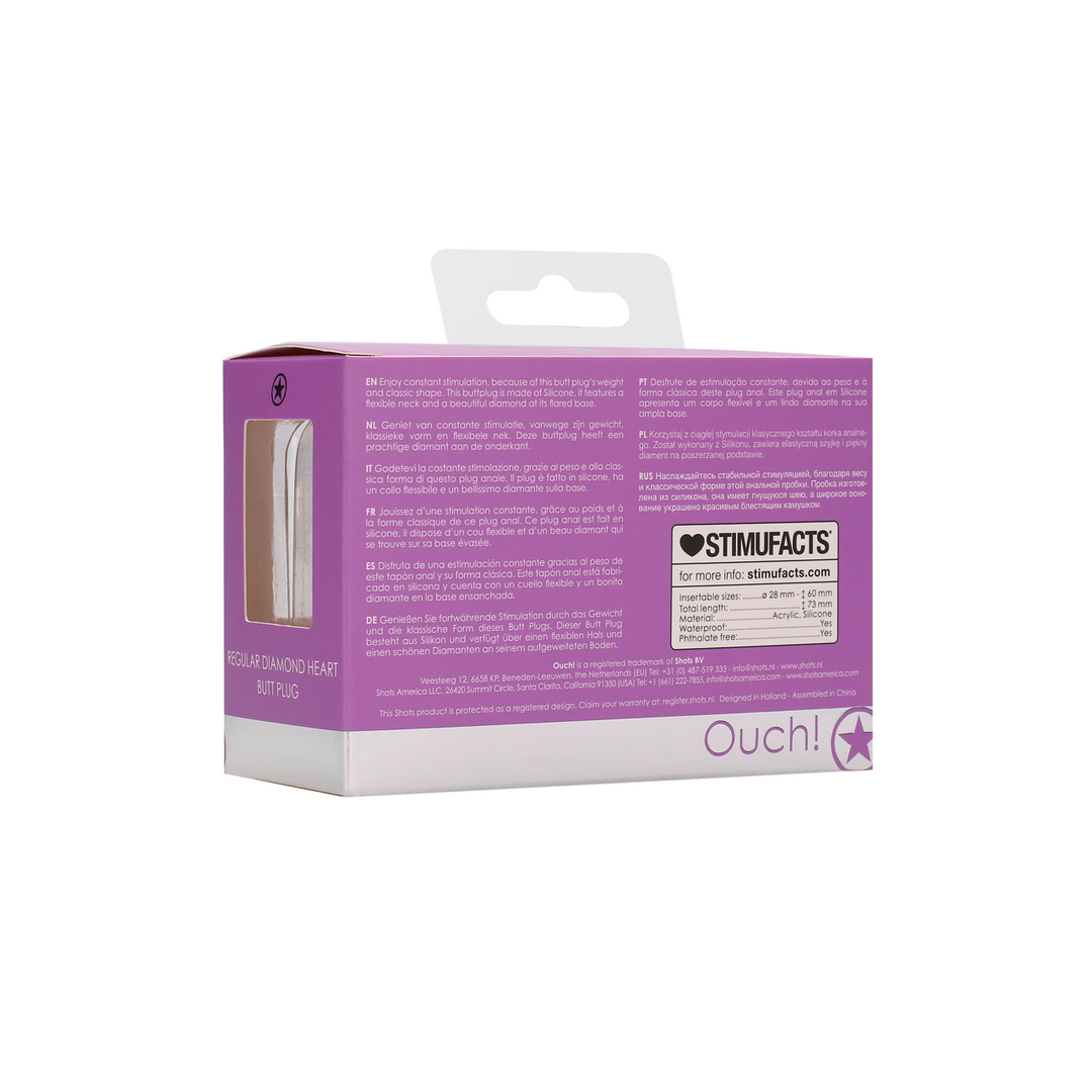 Diamant Hart Butt Plug 7,3 cm - Stijlvolle Stimulatie