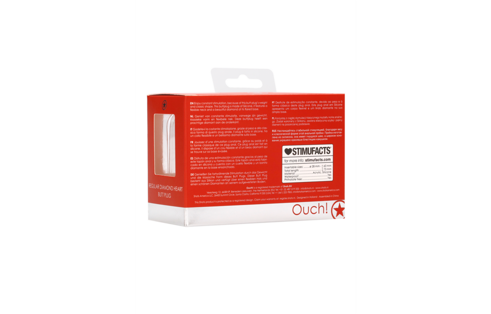 Diamond Heart Butt Plug 7.3 cm - Stylish & Comfortable