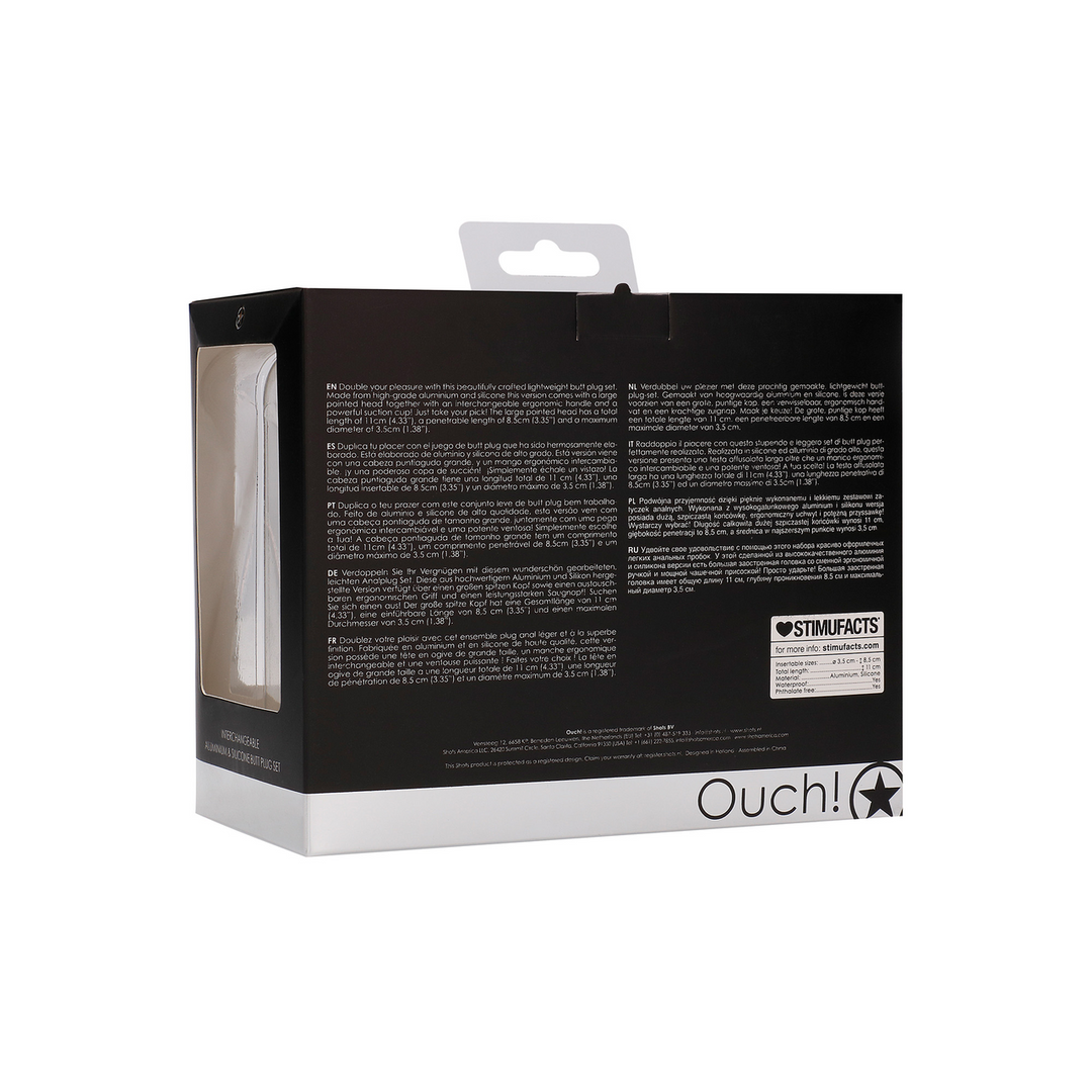 Verwisselbare Butt Plug Set 11 cm - Groot & Stevig | Ouch!