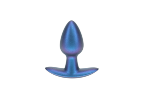 Soft Silicone Anal Plug 6.5 cm - Small Metallic Blue