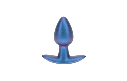 Zachte Siliconen Anale Plug 6,5 cm - Klein Metallic Blauw