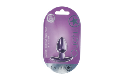 Weicher Silikon-Analplug 6,5 cm – klein & metallic-lila