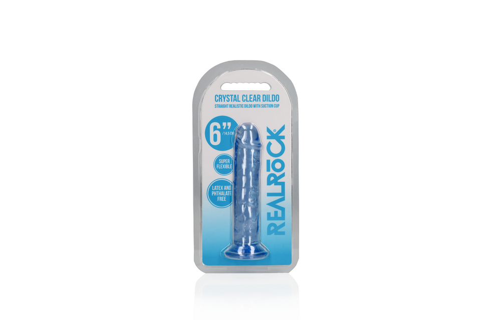 Straight Realistic Dildo 14.5 cm with Suction Cup - Blue