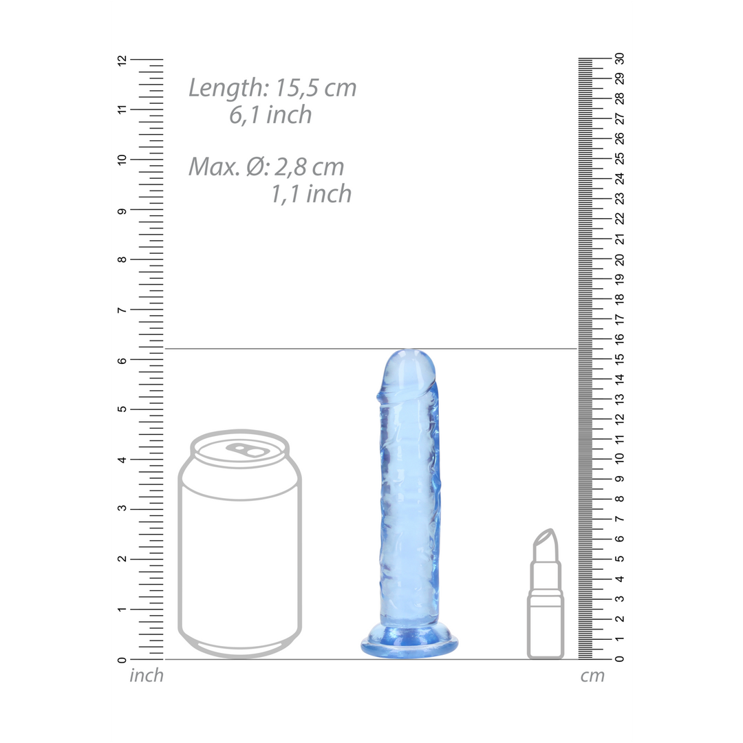 Rechtdoor Realistische Dildo 14,5 cm met Zuignap - Blauw