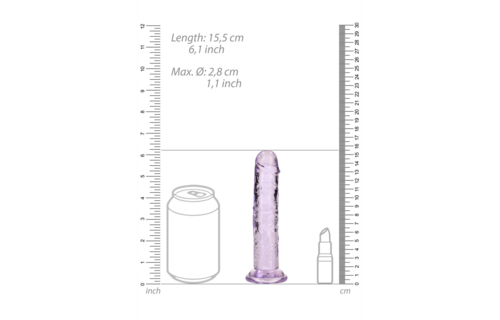 Gerader realistischer Dildo mit Saugnapf - 6'' / 14,5