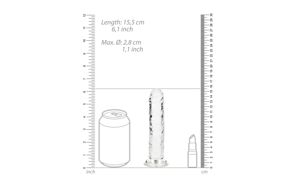 Rechtdoor Realistische Dildo 14,5x4,9 cm met Zuignap | RealRock