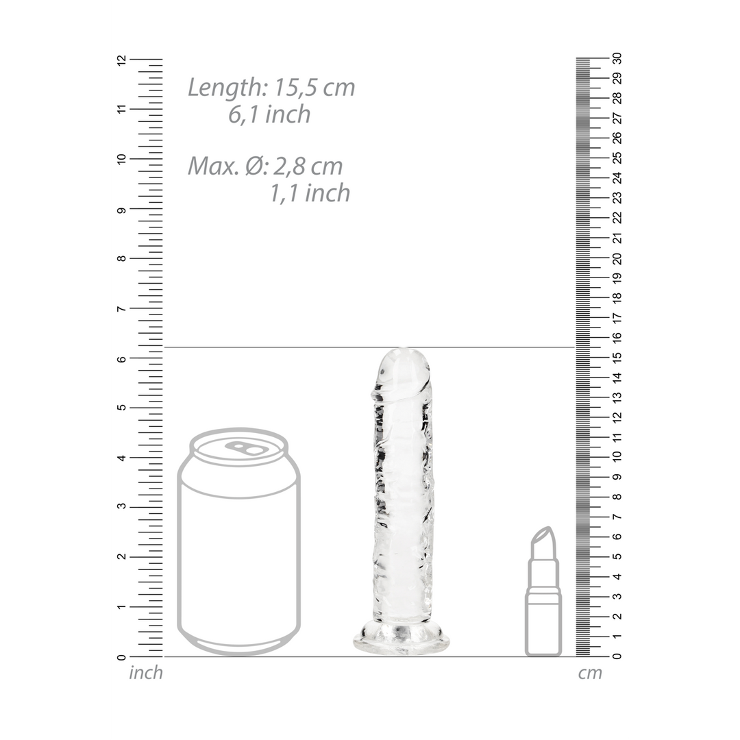 Straight Realistic Dildo 14.5x4.9 cm with Suction Cup | RealRock