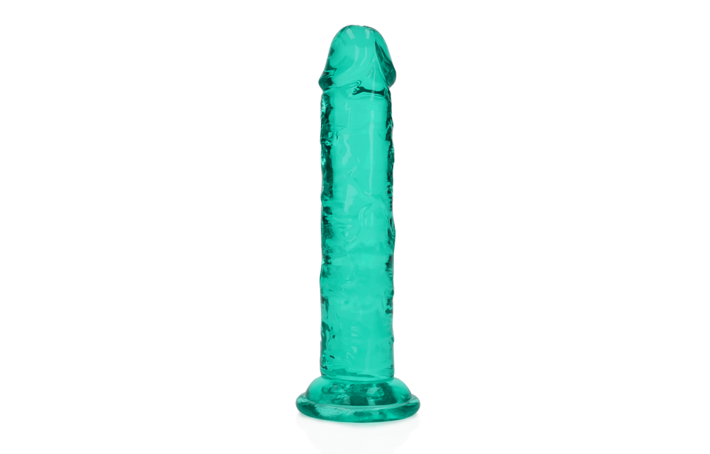 Straight Dildo Suction Cup 14.5 cm – Turquoise & Flexible