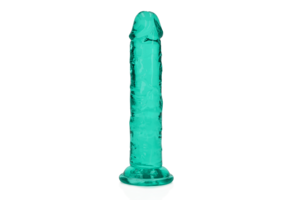 Gerader Dildo Saugnapf 14,5 cm – Türkis & Flexibel