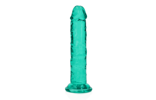 Straight Dildo Suction Cup 14.5 cm – Turquoise & Flexible