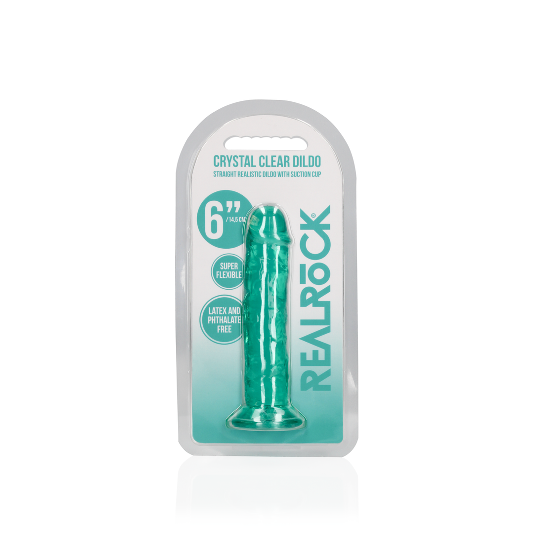 Gerader Dildo Saugnapf 14,5 cm – Türkis & Flexibel