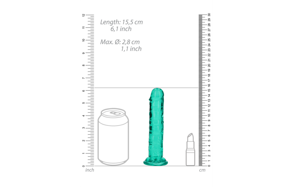 Straight Realistic Dildo with Suction Cup - 6'' / 14,5