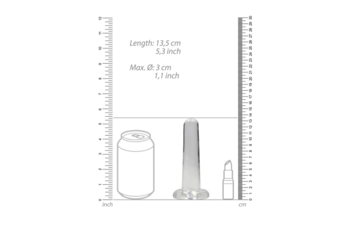 Non-Realistic Dildo Suction Cup 13.5 cm Transparent TPE