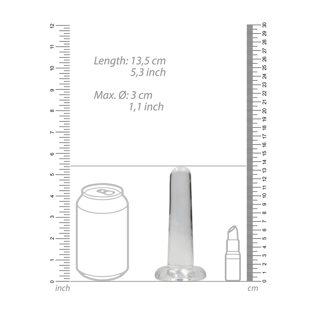Niet-Realistische Dildo Zuignap 13,5 cm Transparant TPE