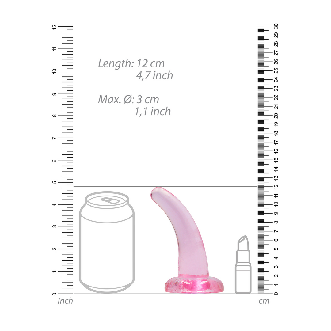 Non-Realistic Dildo Suction Cup 12 cm - Crystal Clear Pleasure