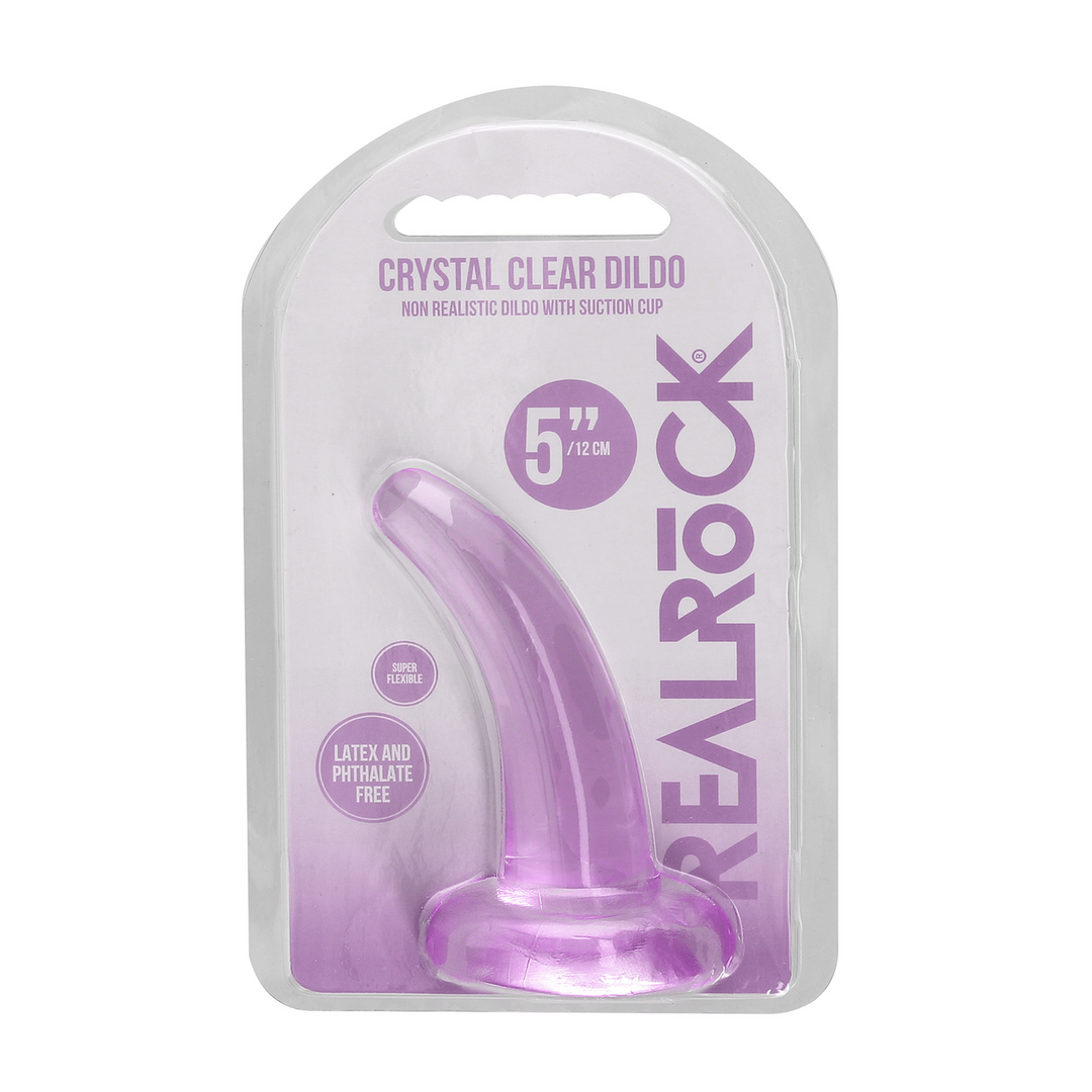 Non-Realistic Dildo 12 cm with Suction Cup - RealRock Purple