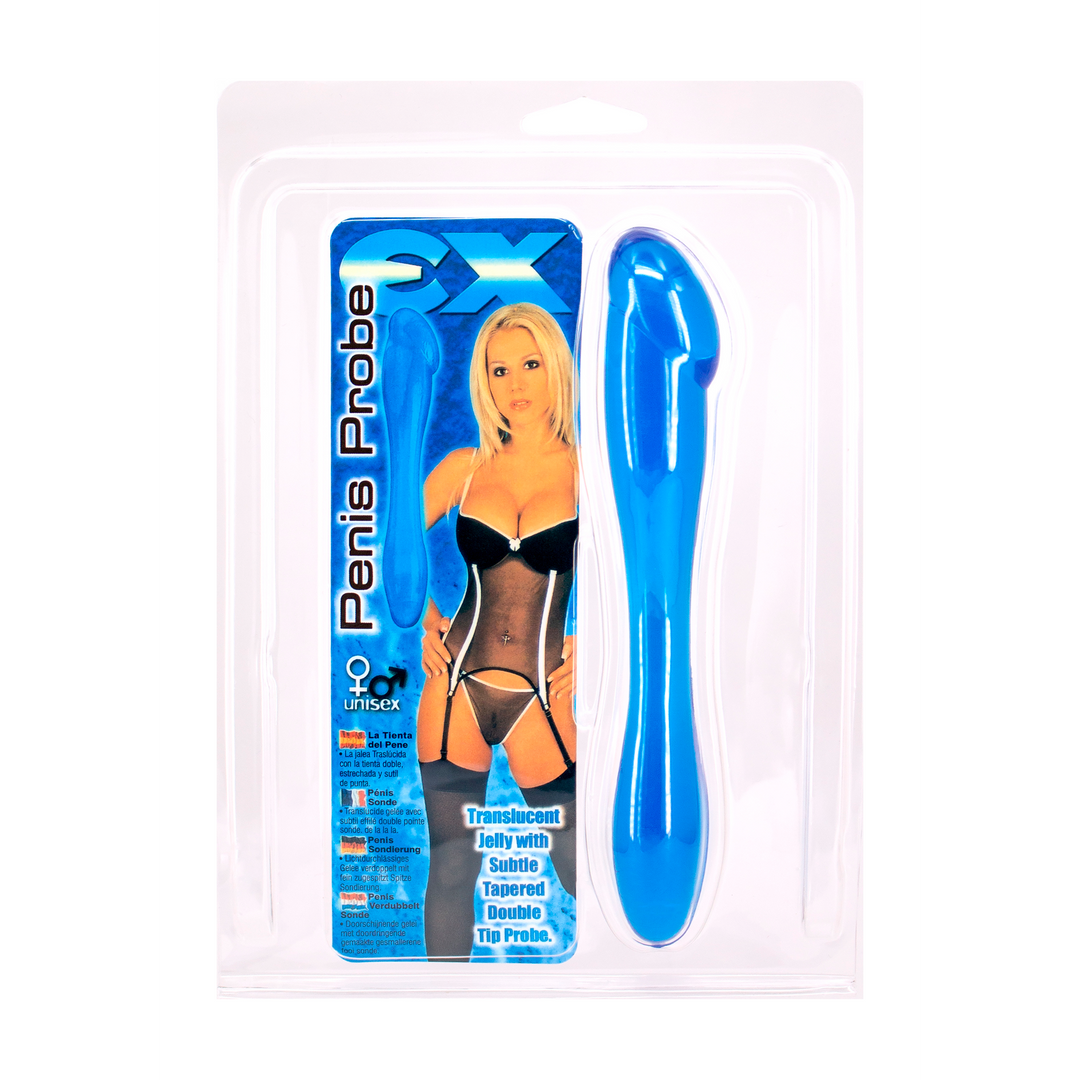 Penis Probe Dildo 15 cm blau | Intensive Vibrationen & Lust