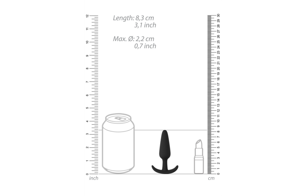 Schlanker Anfänger-Buttplug 8,3 cm | Bequem & sicher