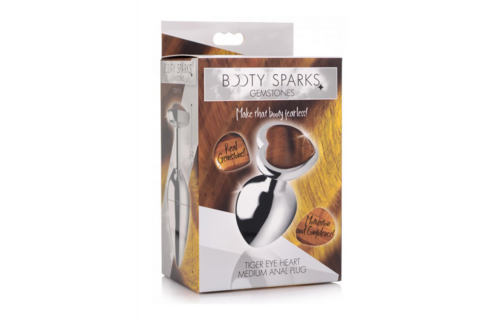 Tiger Eye Heart Butt Plug 8.4 cm - Safe & Confident Pleasure